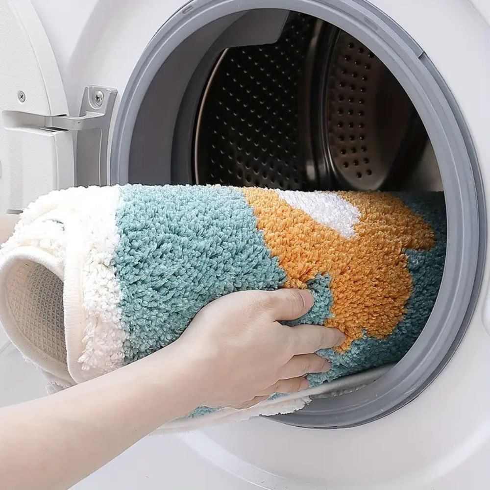 BlütenHeim: Rutschfeste Badematte im Blumen Design – Weich, Saugfähig & Waschbar