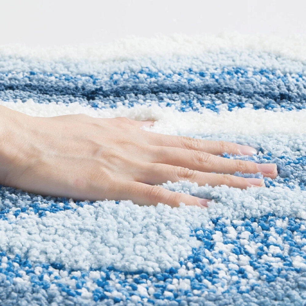 KüstenTraum: Rutschfeste Badematte im Strand Design – Weich, Saugfähig & Waschbar