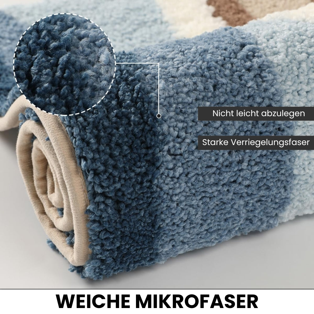 KüstenTraum: Rutschfeste Badematte im Strand Design – Weich, Saugfähig & Waschbar